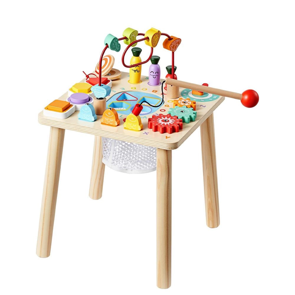 Tavolino Multiattivita Interattivo Bambini Piccoli Legno 6-36 Mesi Evolutivo 320x320x465mm