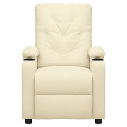 Poltrona | Sedia Relax Reclinabile Crema in Similpelle