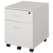 CASSETTIERA PORTADOCUMENTI DA UFFICIO CON 2 CASSETTI IN LEGNO BIANCO