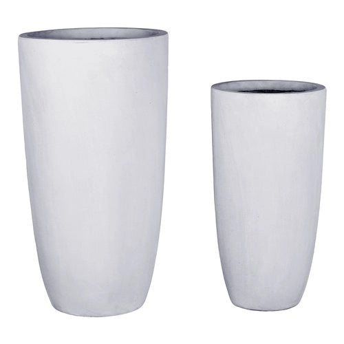 Set vasi piante amicasa 3016112 (32, 41 cm) bianco crema