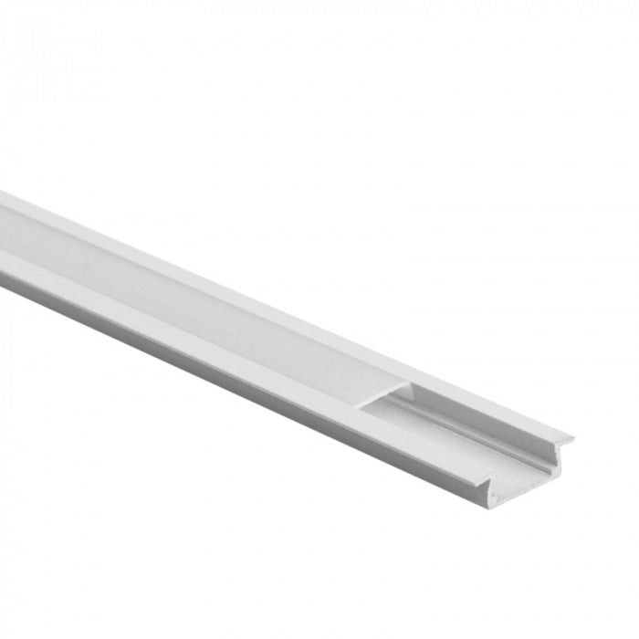 Profilo LED incasso P02 bianco diffusore opale 2m Ecolight