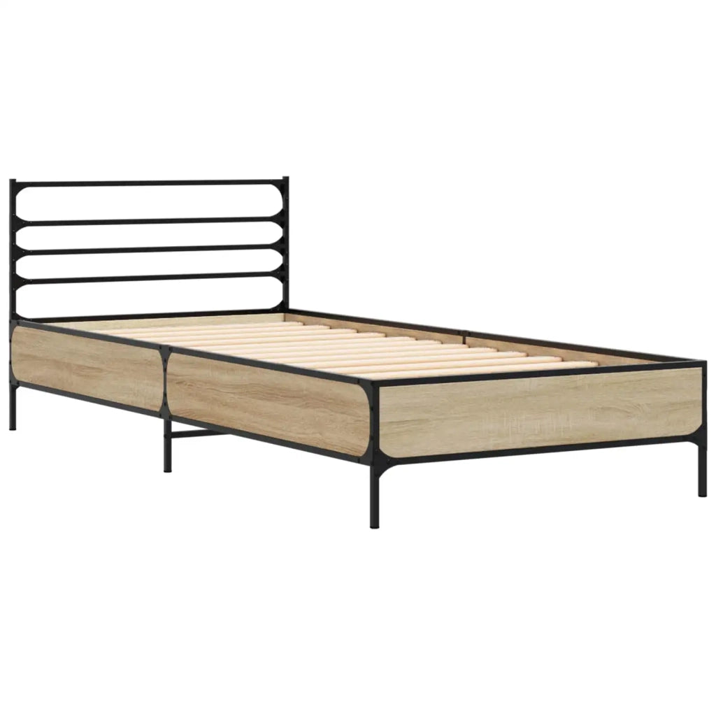 Struttura del letto-Giroletto Rovere Sonoma 80 x 200 cm 989956