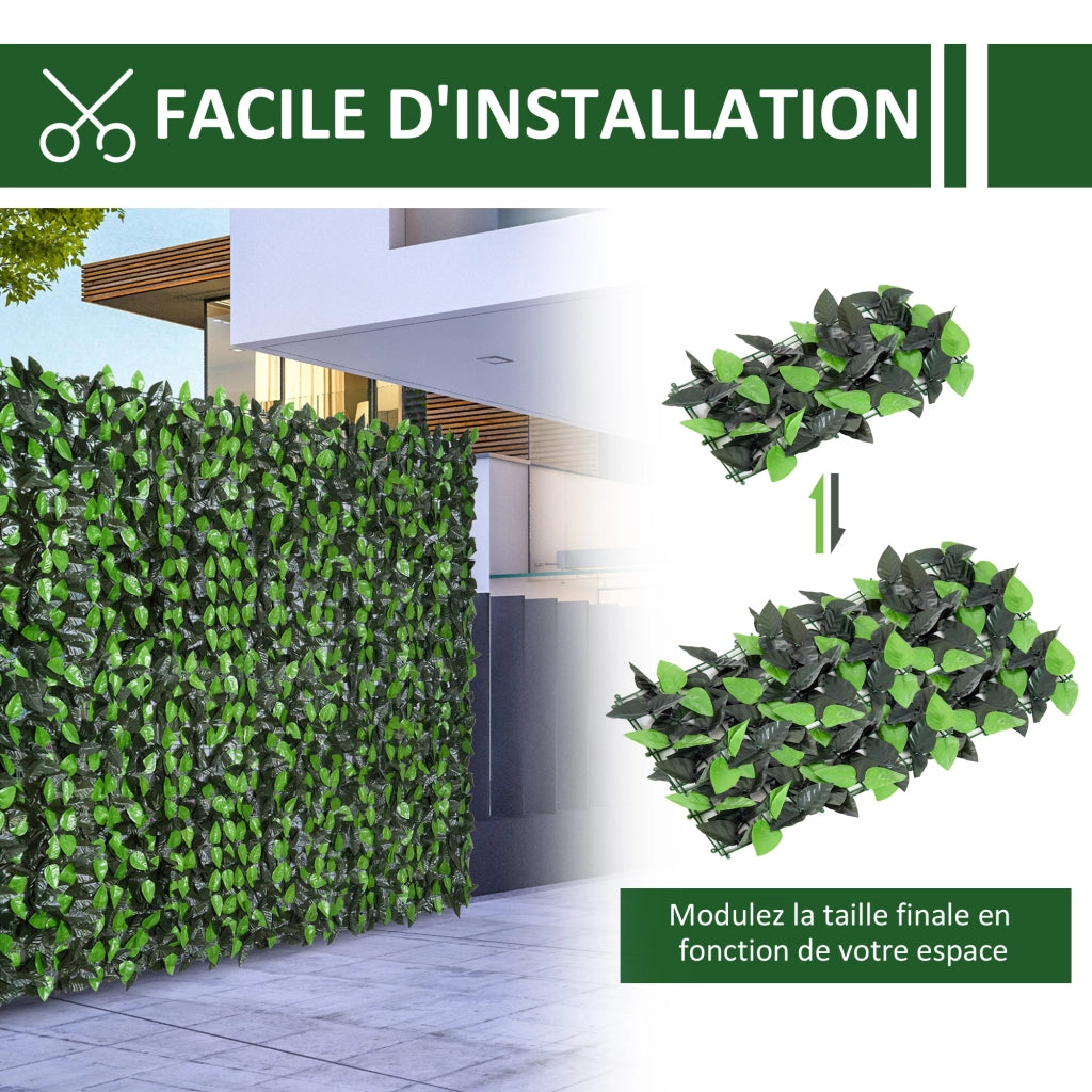 Siepe Artificiale ¨C zephmum ¨C Verde Chiaro e Scuro 3x1 m