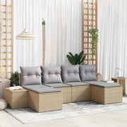 Set Divano da Giardino 4 pcs Beige e Grigio Chiaro polyrattan 3355839