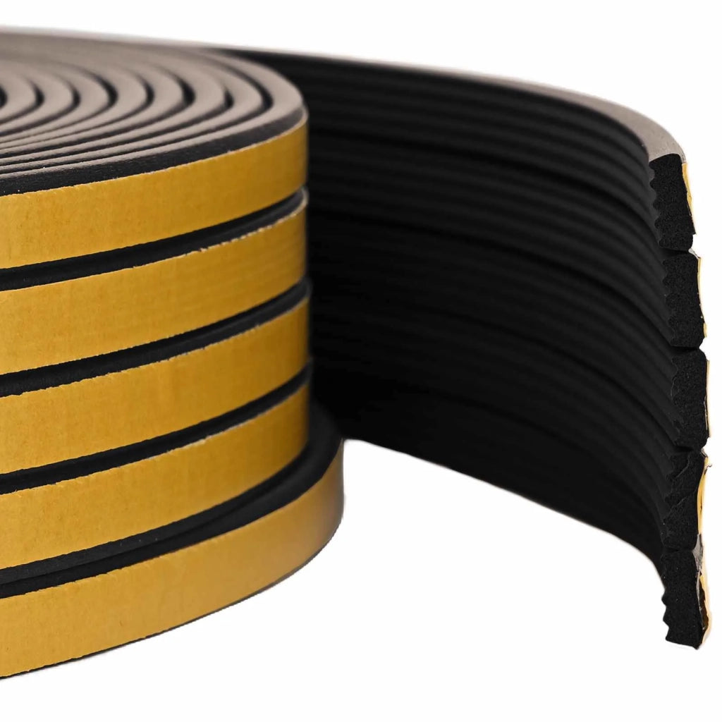 Nastro adesivo per finestre Nero 15 x 8 mm 50 m Schiuma EPDM 42038136