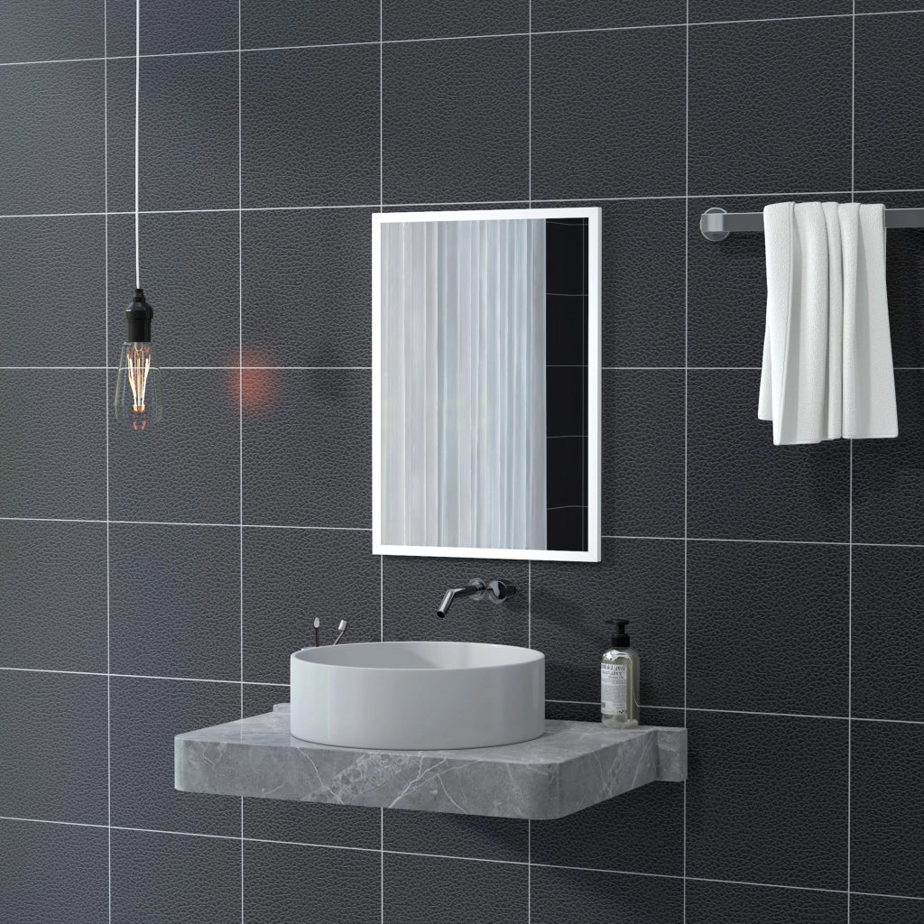 Specchio da Bagno Rettangolare 50x70 cm ¨C Minimal ¨C Bianco