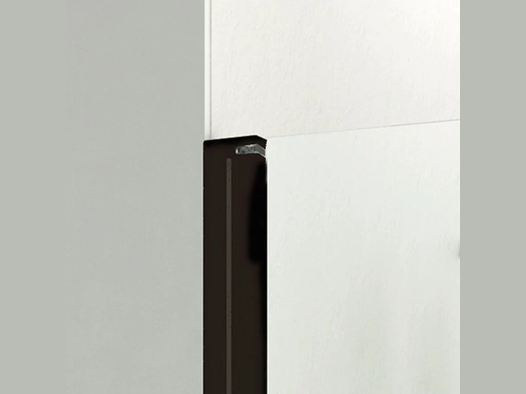 Box doccia frontale OPEN fisso + 2 porte battenti + fisso 265 cm (60+75+75+60) cromo lucido vetro frost - braccio 60 cm