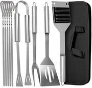 Set di accessori BBQ in acciaio inossidabile - termoresistente - inossidabile - con borsa - acquista accessori BBQ