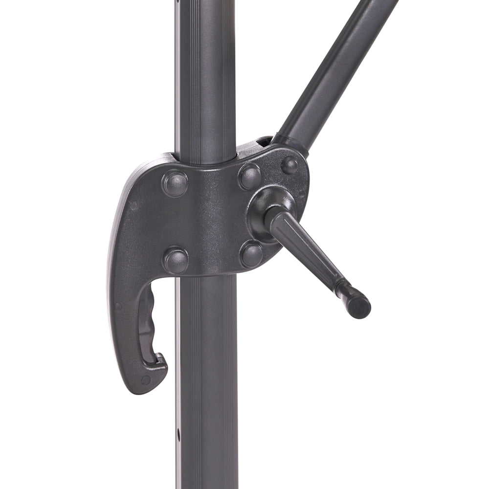 Ombrellone da giardino in tessuto beige sabbia 240 cm girevole resistente agli agenti atmosferici