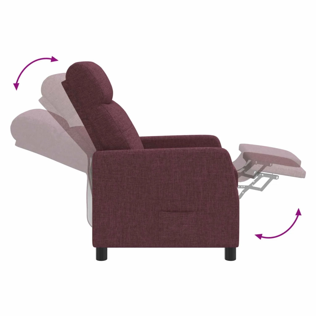 Divano Sedia-Poltrona Massaggiante Viola Tessuto 835236