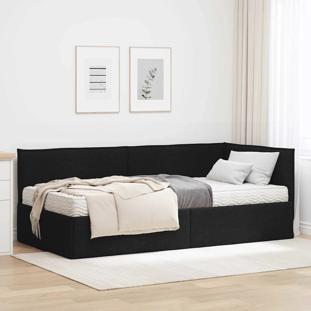 Struttura Letto Angolare con Materasso 2 pcs Verde Velluto