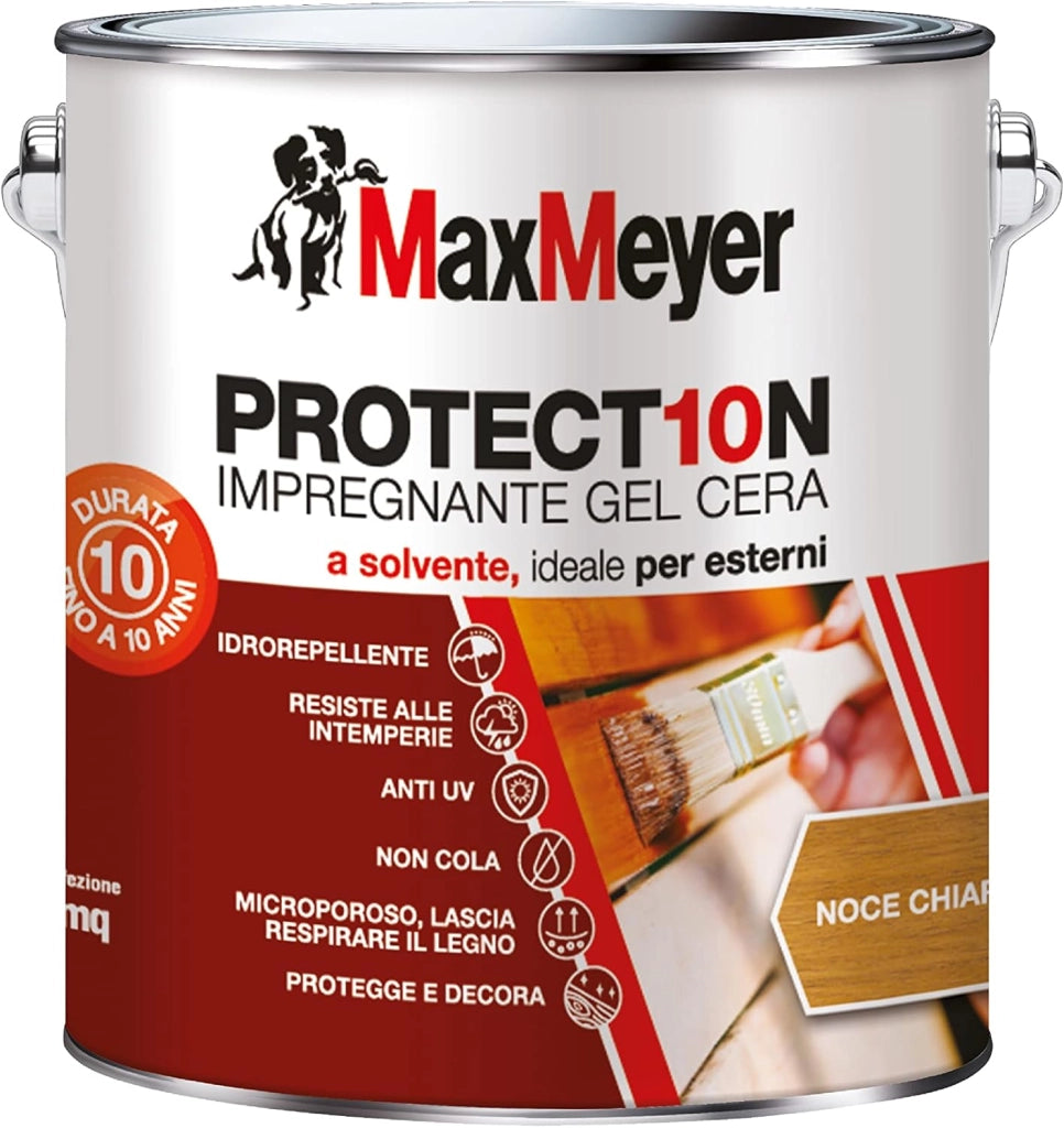 Impregnante Protettivo Legno All'acqua, Noce Chiaro, 0.75L