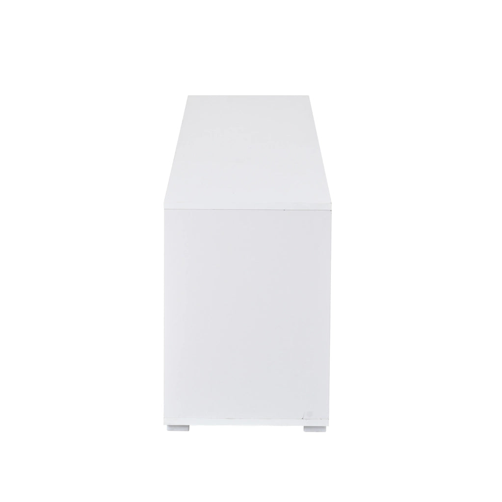 Mobile TV 150x35x50 cm con LED e 2 ante bianco HOMVRA