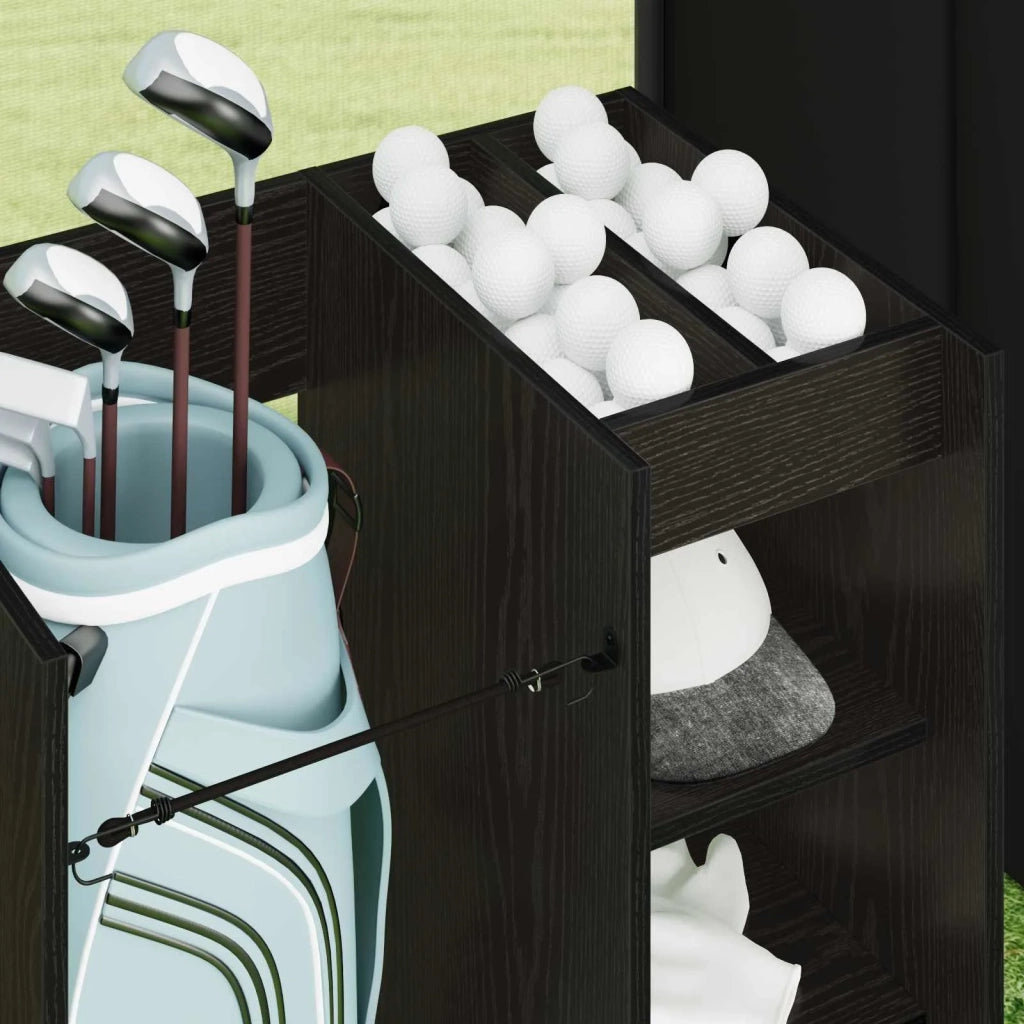 Armadio per Golf con ruota Rovere Nero 65 x 45 x 98 cm CFW4604429