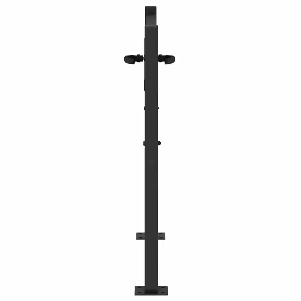 Cancello da giardino con blocco Nero 110 x 105 cm CFW7425424