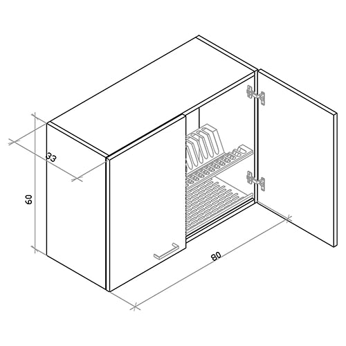 Scolapiatti Pratika DH Teak 80x33x60 cm