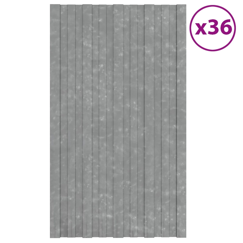 Pannello per tetto 36 pcs Argento 80 x 45 cm Acciaio zincato 42047120