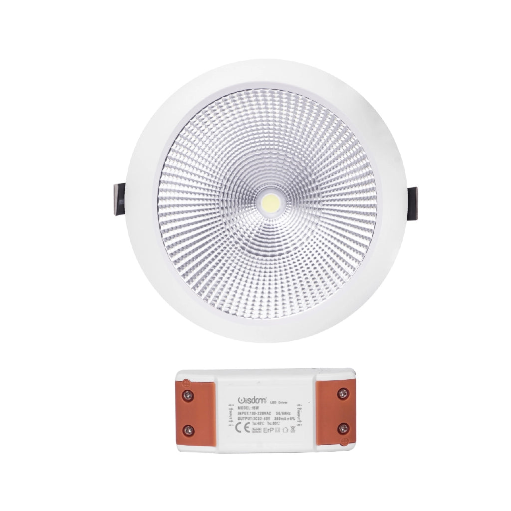 Faro led da incasso tondo con chip cob 35w 4000K luce naturale
