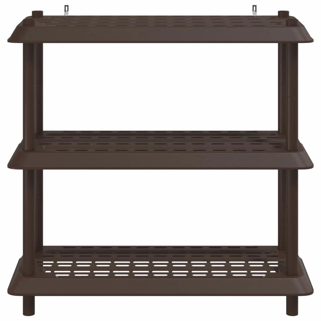 Unità di scaffalatura 3 livelli 100 x 40 x 96 cm PP Marrone 8011745
