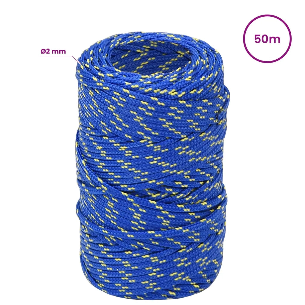 Corda multiuso 2 mm 50 m Blu PP 27 kg Carico massimo 3473298