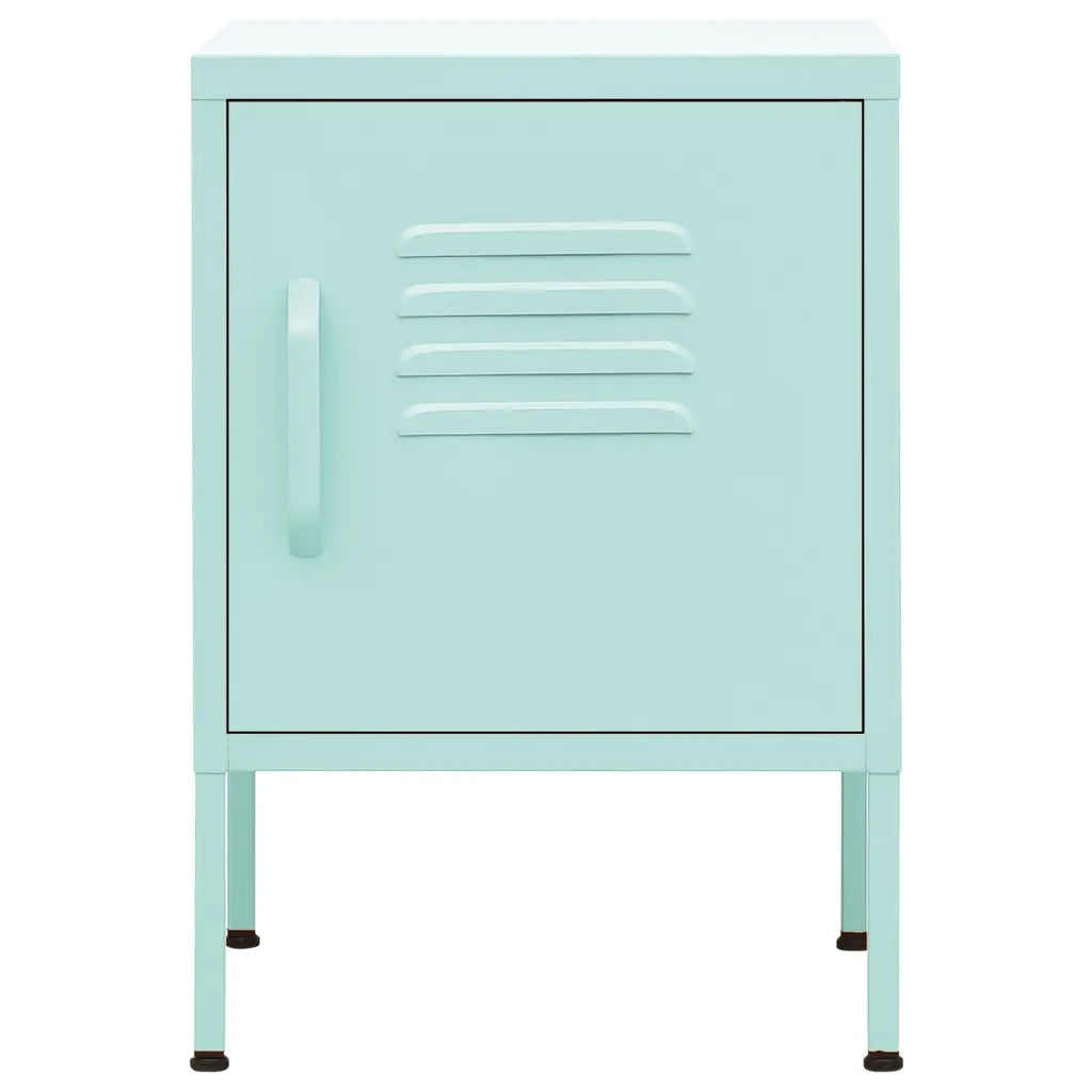 Comodino | Armadio da Notte | Mobiletto da notte Menta 35x35x51 cm in Acciaio