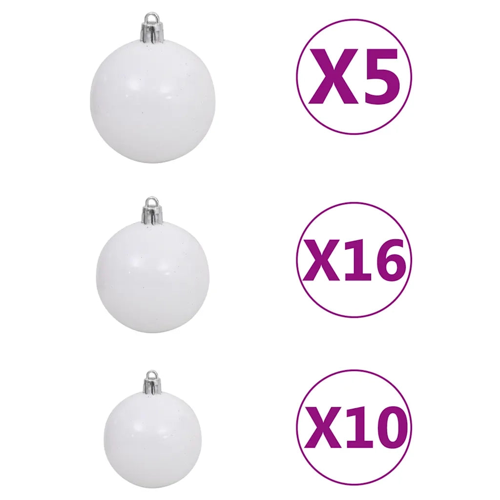 Albero Natale Artificiale Incernierato 300 LED e Palline 270 cm 3210167