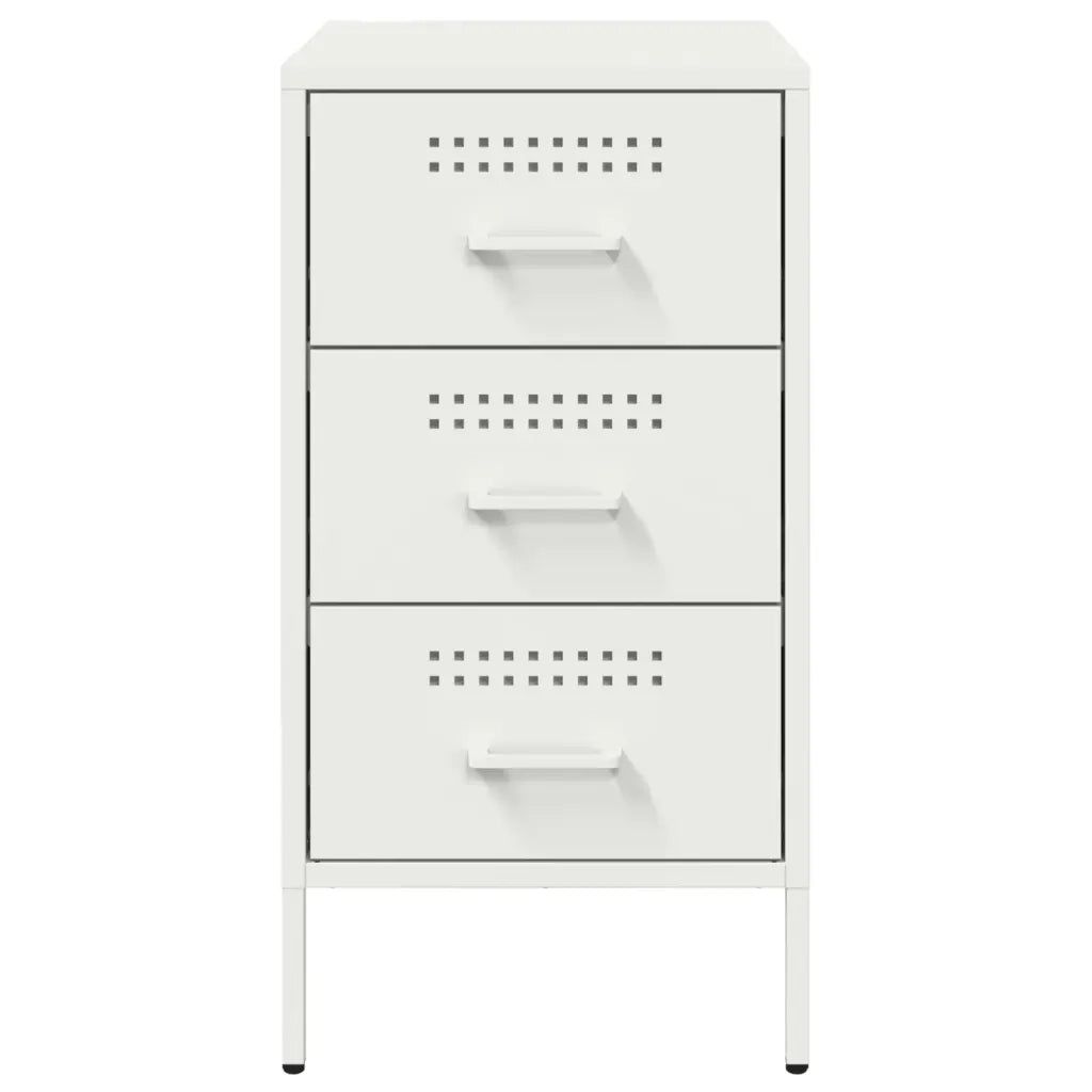 Comodini 2 pz Bianchi 36x39x68 cm in Acciaio