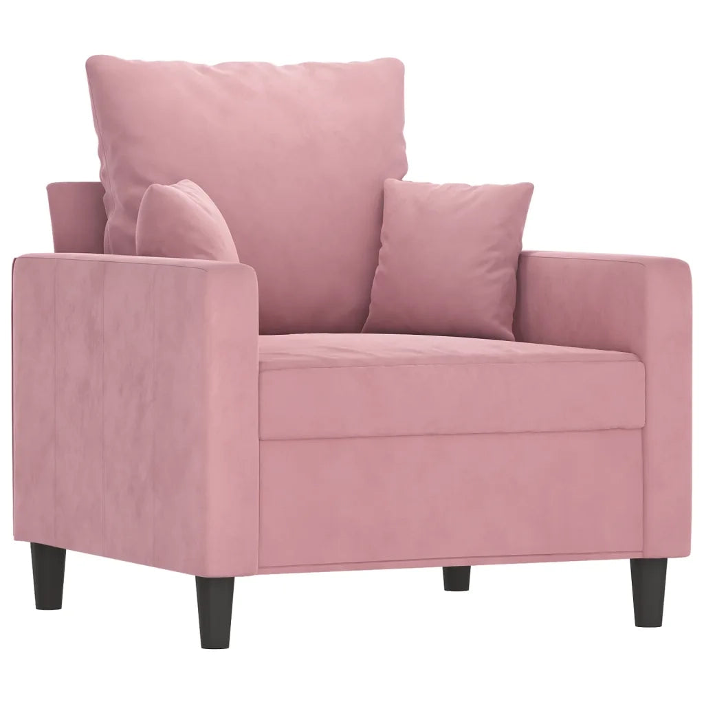 Divano Sedia-Poltrona Rosa 60 cm Velluto 542236