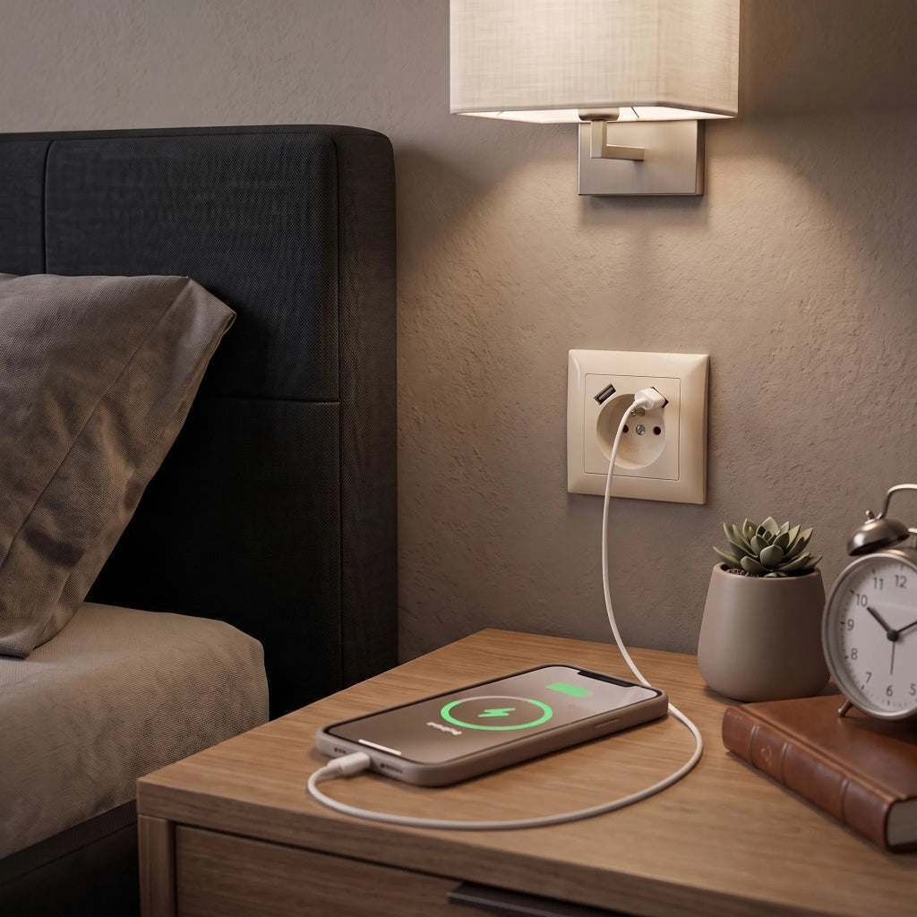 Presa Singola Con Messa A Terra + 2x Usb-a Oste Jnh003-g Beige