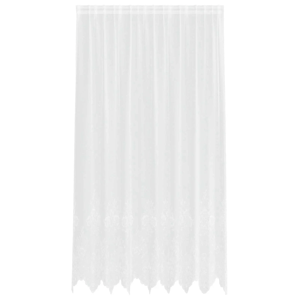 Tenda in Pizzo con tende Bianco 245 x 200 cm Poliestere
