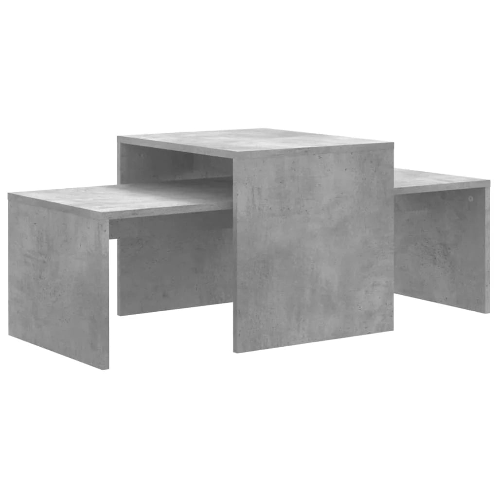 Set tavolino da caffè 100 x 48 x 40 cm multistrato grigio 02_0042099
