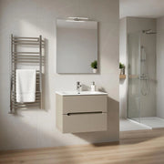 Composizione mobile bagno sospeso con cassetti cm 60 mod. TALIA - Tortora Opaco