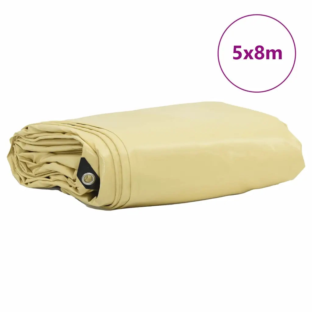 Telo 650g / m² Beige 5 x 8 m Tela con rivestimento in PVC 42017752