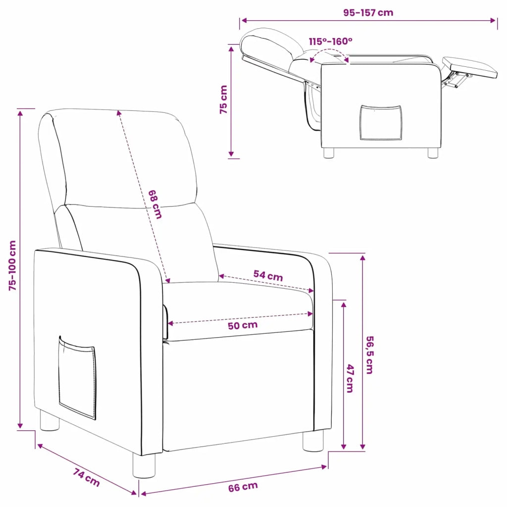 Poltrona reclinabile Viola Tessuto 42034828