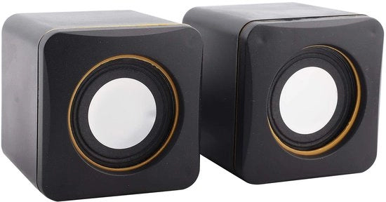 Sistema di Altoparlanti Stereofonici Portatile - A Spinta da USB - Compatta e Leggera - Collegamento Aux 3,5 Mm - Adatto per Laptop e Computer Portatili