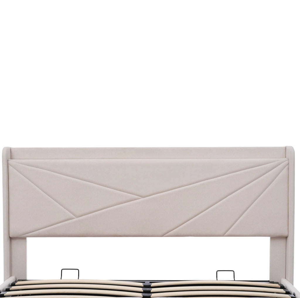 Letto matrimoniale 140x200 con contenitore, testiera con USB e Type-C