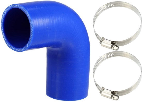 Slang universale a riscaldamento a 90 gradi - Universale radiatore slang - Blu - 90mm di lunghezza - Resistente a elevate temperature - Migliorata dissipazione del calore - Slang per liquido di raffreddamento