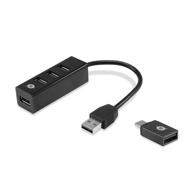 CONCEPTRONIC HUBBIES04B - HUB USB-A 4-PT USB-A 3.0 (ADATT. USB-C INCLUSO)