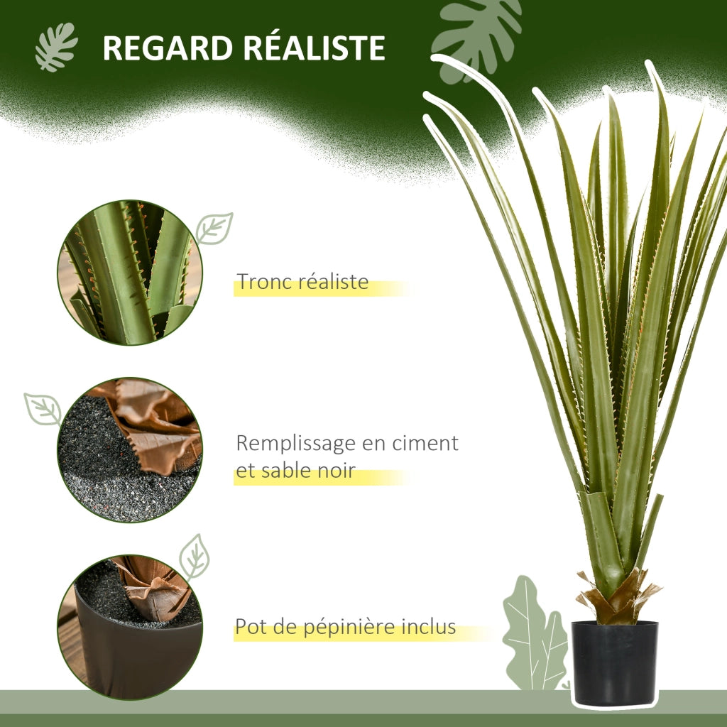 Agave artificiale in vaso ¨C zephmum ¨C verde, 90 cm