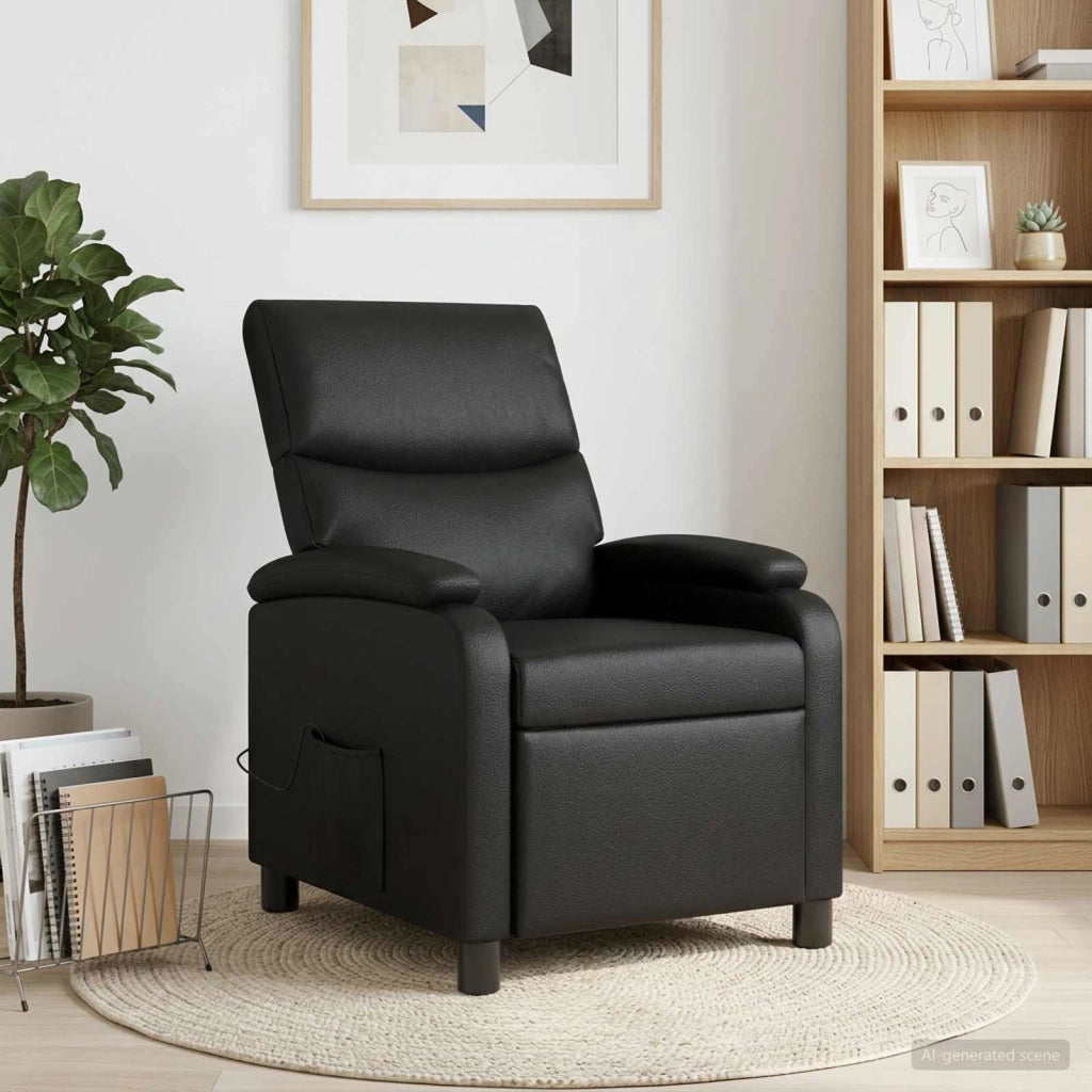 Poltrona Massaggiante Nero Similpelle 42035001
