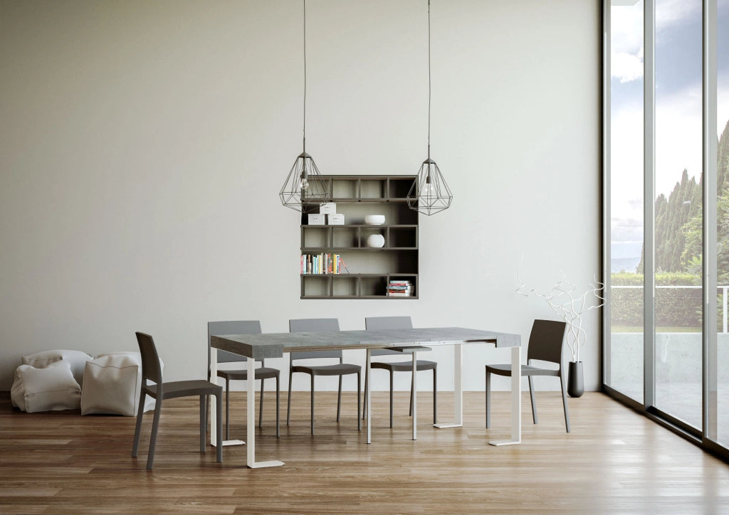Consolle allungabile 90x40/300 cm Tekno Noce telaio Bianco