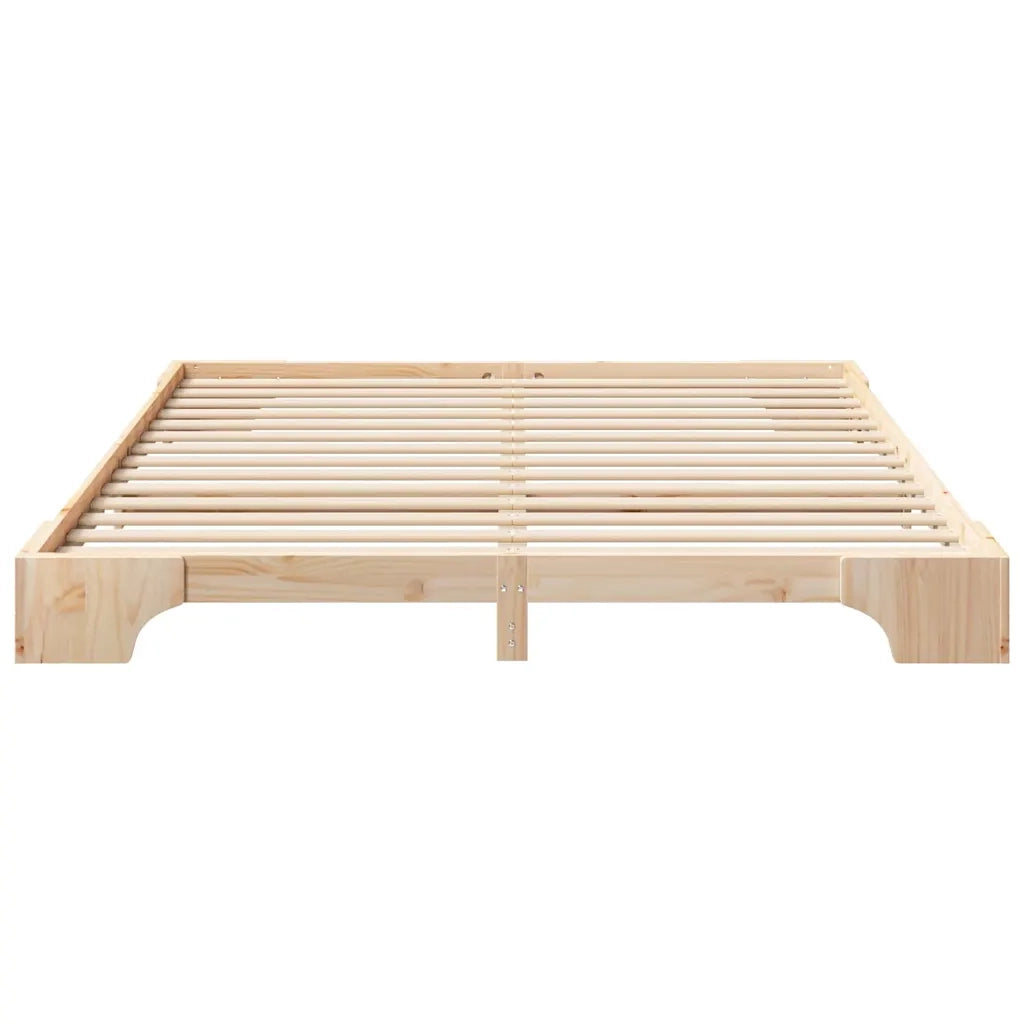 Struttura del letto Marrone 200 x 210 cm Pino massello 872908