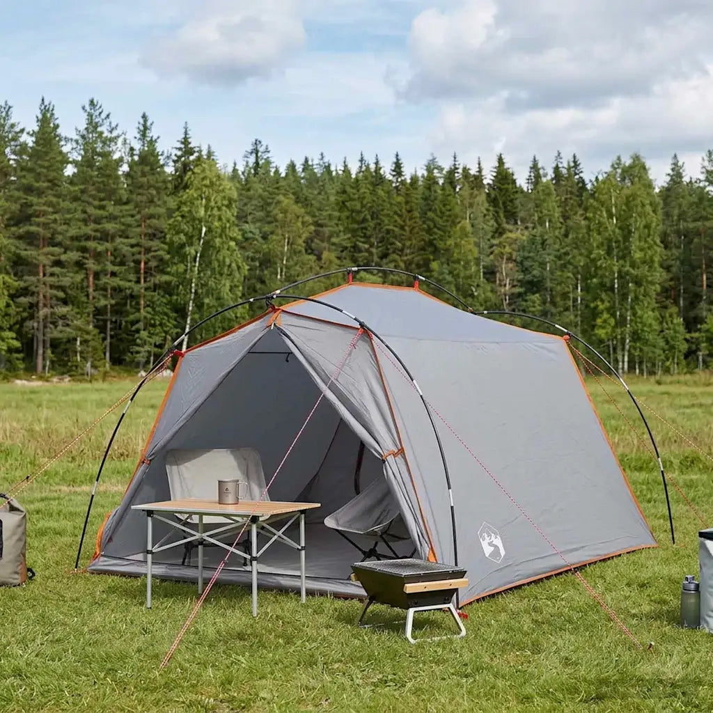 Tenda a tunnel Grigio e arancione 2 persone
