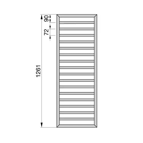 Termoarredo Zehnder Subway cromo 126x45 cm