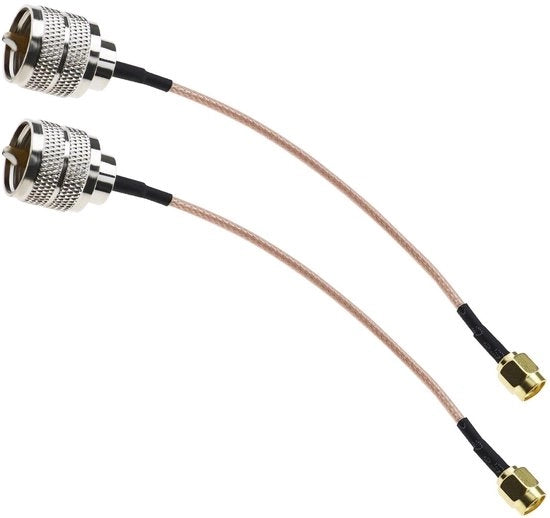 Adattatore Coassiale - UHF Maschio a UHF Maschio - 15 cm - Cavo di Adattamento per Antenna - Connessione di Alta Qualità - Ideale per Radio CB