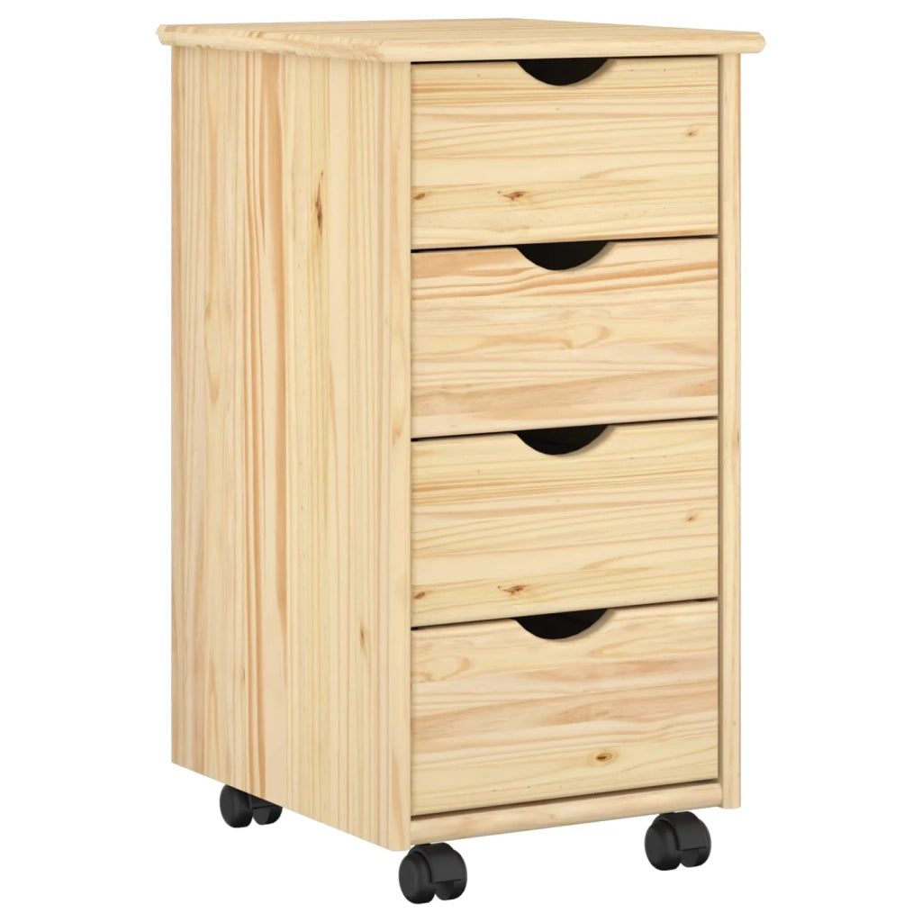 Mobile con Ruote 34 x 39 x 65,5 cm Legno di Pino Massello 42032389