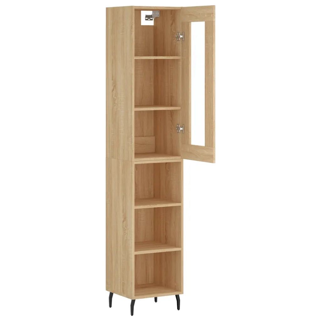 Credenza Rovere Sonoma 34,5x34x180 cm in Legno Multistrato 3199380