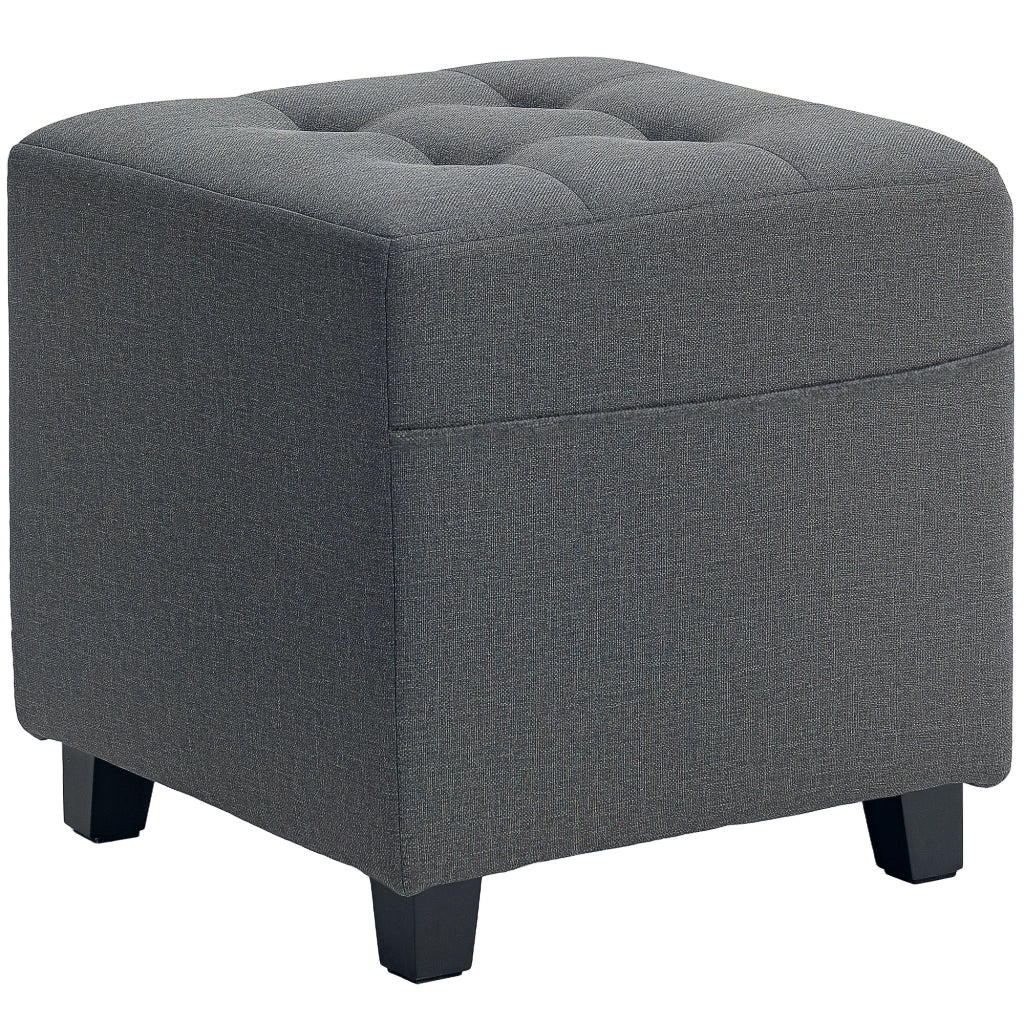 Pouf imbottito con tasche laterali ¨C Minimal ¨C Grigio 35x35x35 cm