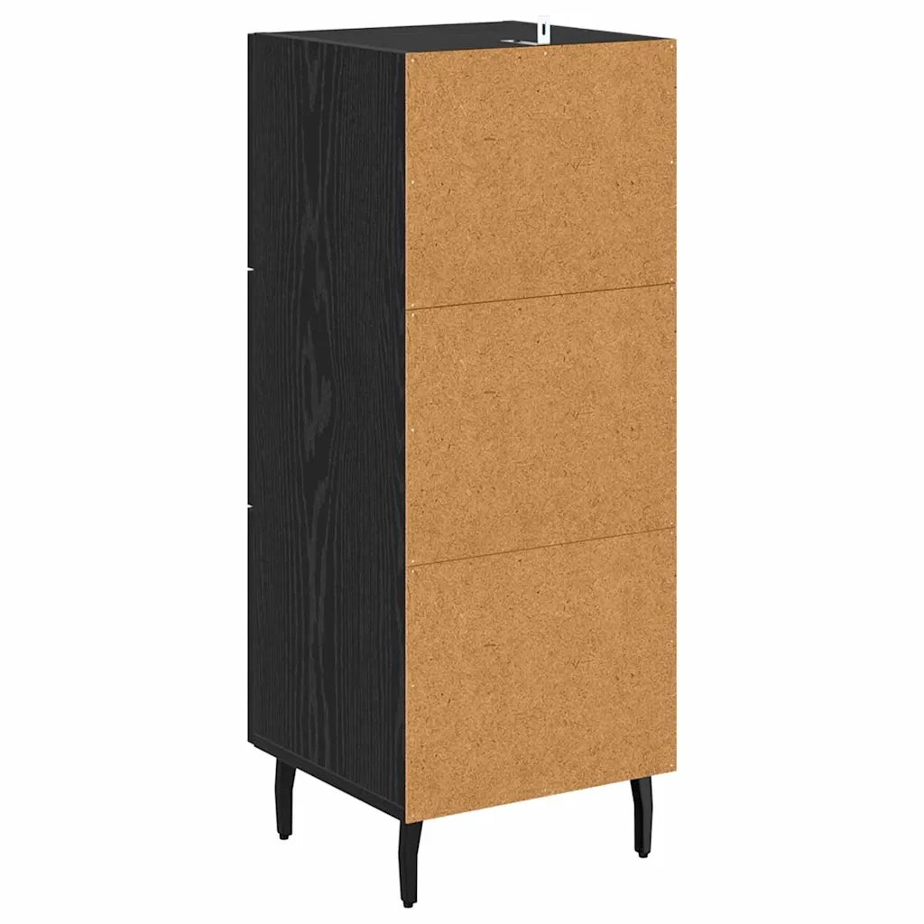 Credenza-Buffet-Armadio da cucina Rovere nero 34 x 34,5 x 90 cm Legno multistrato 425568