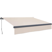 Tendone da Giardino Retrattile Manuale ¨C zephmum ¨C Crema 295x200 cm